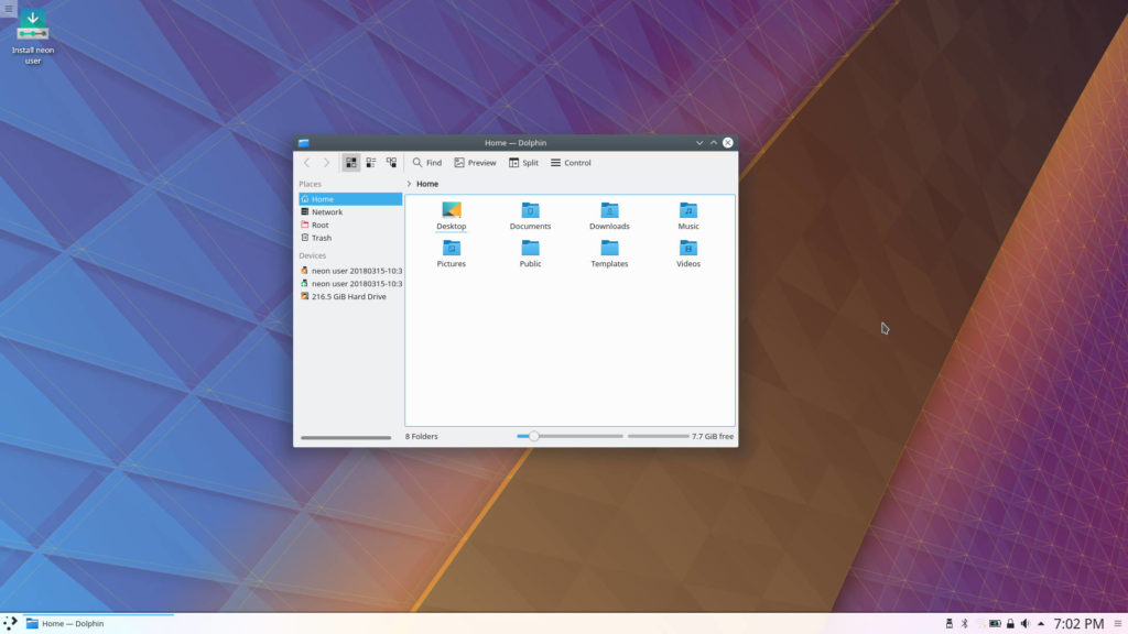 KDEneon Desktop